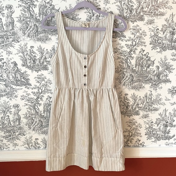 Urban Outfitters Cream Striped Dress - Picture 1 of 5